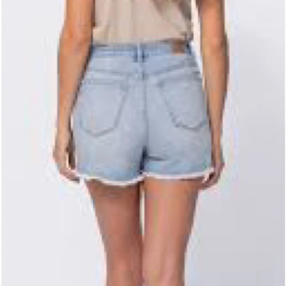 Judy Blue Braided Waistband High Rise Cut Off Shorts - Size 1XL - Picture 2 of 10